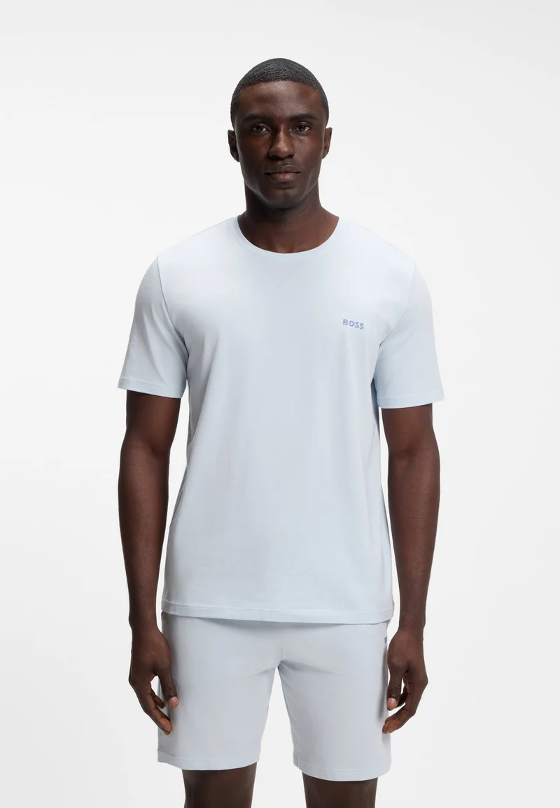 بوس Stretch-cotton T-shirt with embroidered logo