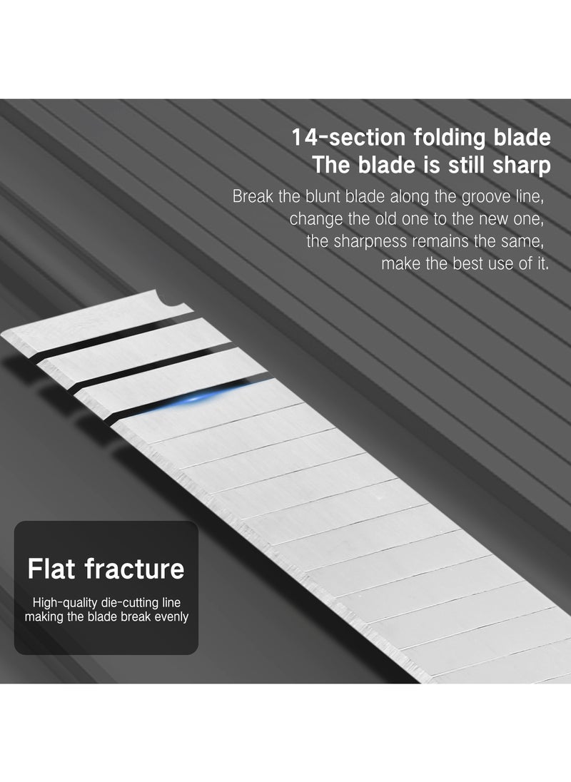 KSEIBI Utility Knife Spare Blade 10-PC, SK5 Steel Heavy Duty Box Cutter Replacement Blades with Plastic Box, Multipurpose Standard Size Blades for Drywall, Leather, Rubber and More.  - Image 3