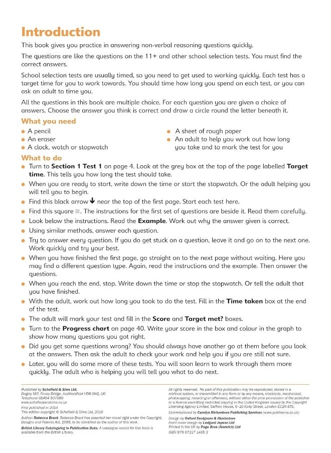 null - 11+ Non-verbal Reasoning Rapid Tests Book 3: Year 4, Ages 8-9 - Image 1
