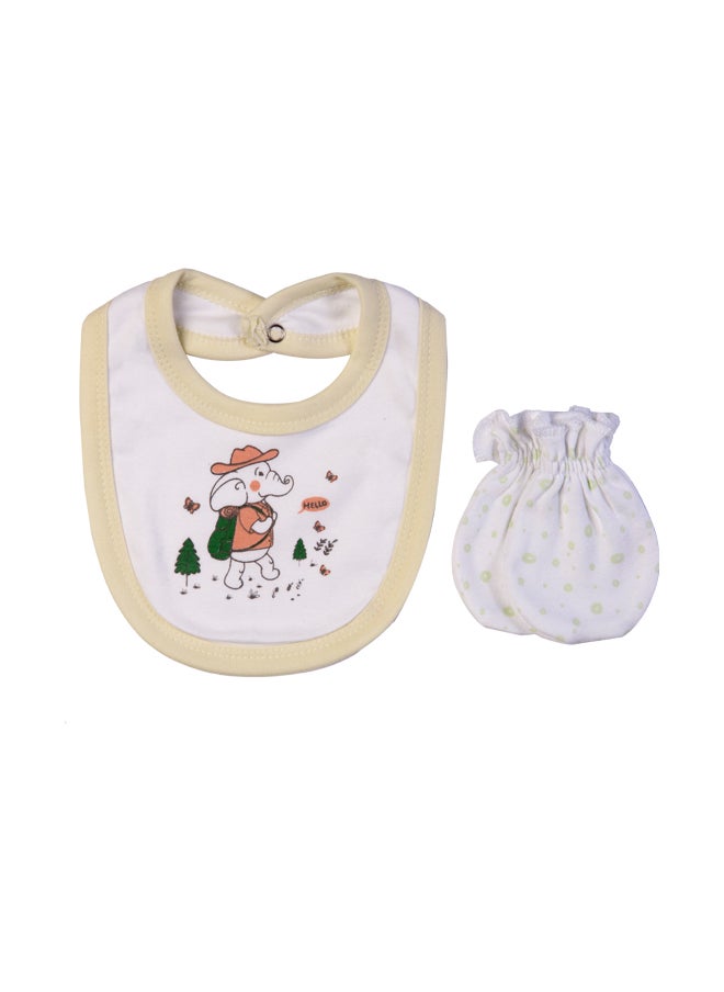 Babies Basic 5 Piece Unisex 100% Cotton Gift Set Include Bib, Romper, Mittens, Cap And Sleepsuit/Jumpsuit- Be Brave  - Image 5