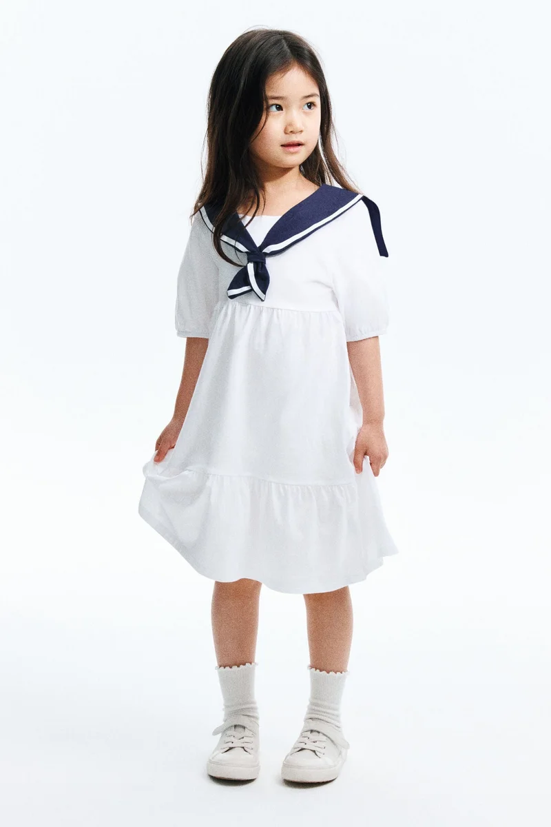H&M Sailor-collared cotton dress