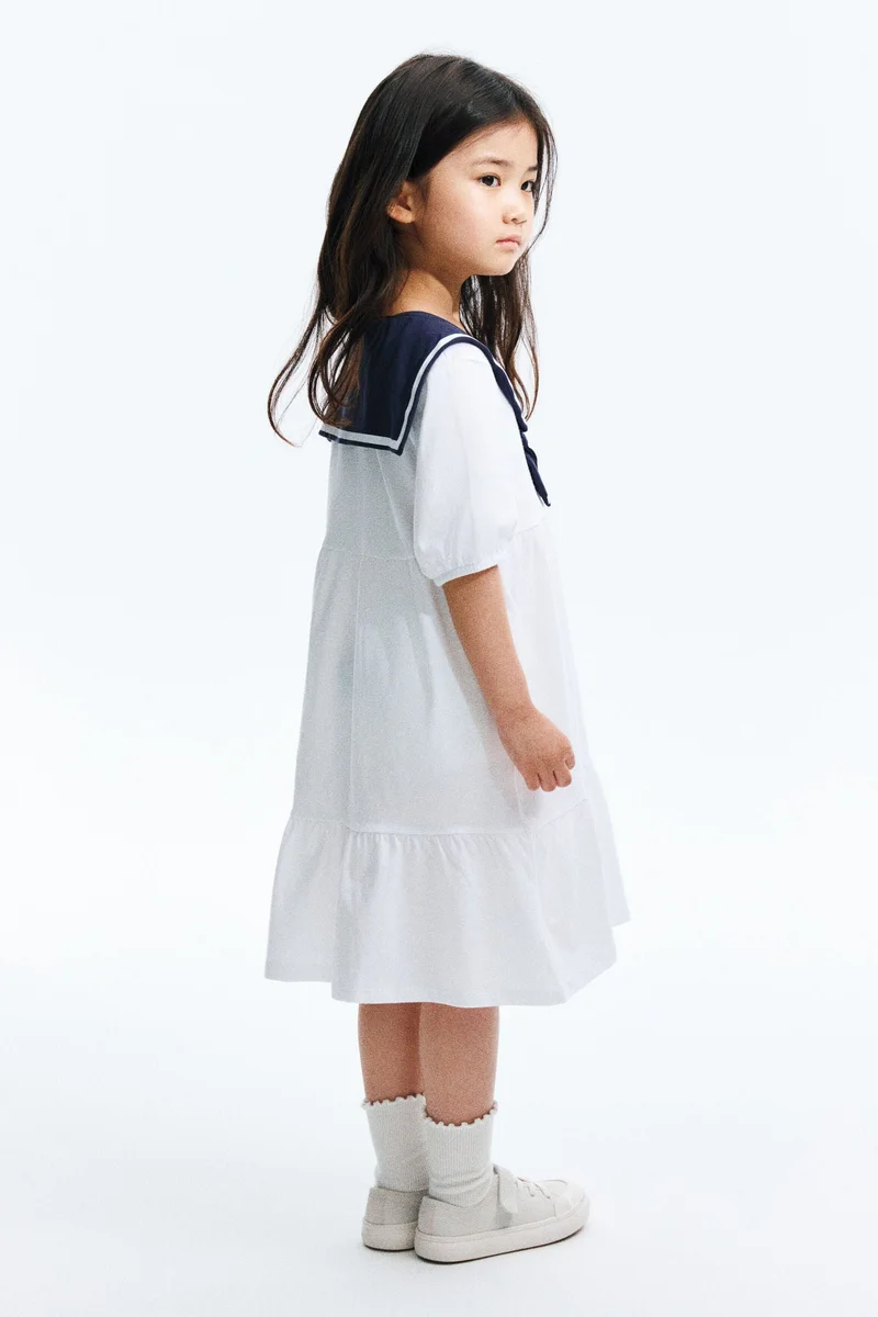 H&M Sailor-collared cotton dress
