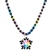 Tondiamo Rave Kandi Star Necklace Rainbow Beaded Lumious Bead Necklace Multi Color Beaded Star Kandi Cuff Rave Accessories for Women Men - Image 2