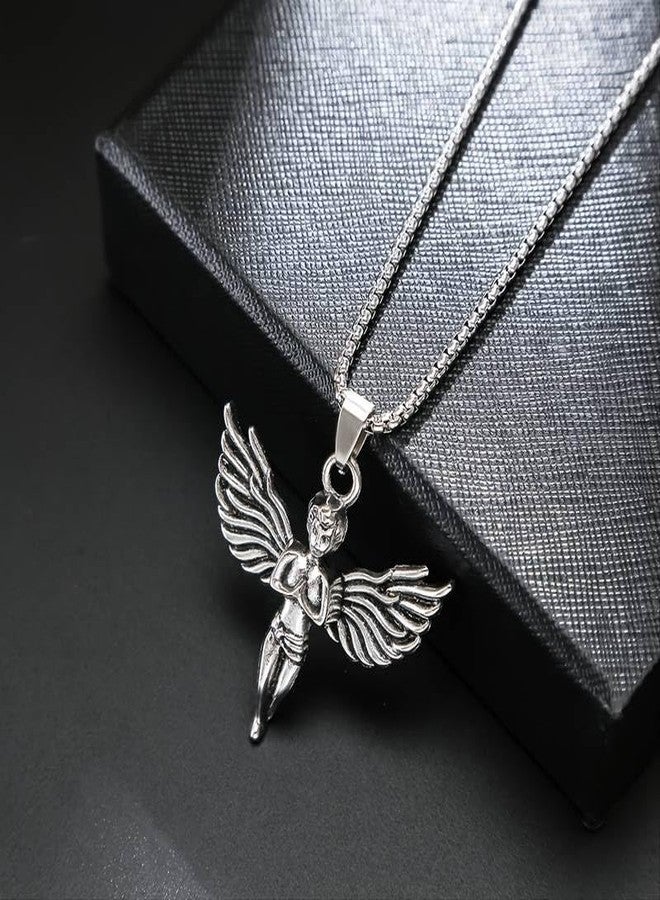 SECRET STASH Anti-Tarnish Greek Angel Neck Chain | Gifts for Men And Boys | Adjustable Stylish Pendant Necklace | Men's Jewelry | Man Fashion Accessories | Gift for Diwali, Christmas, Marriage, Birthday - Image 5
