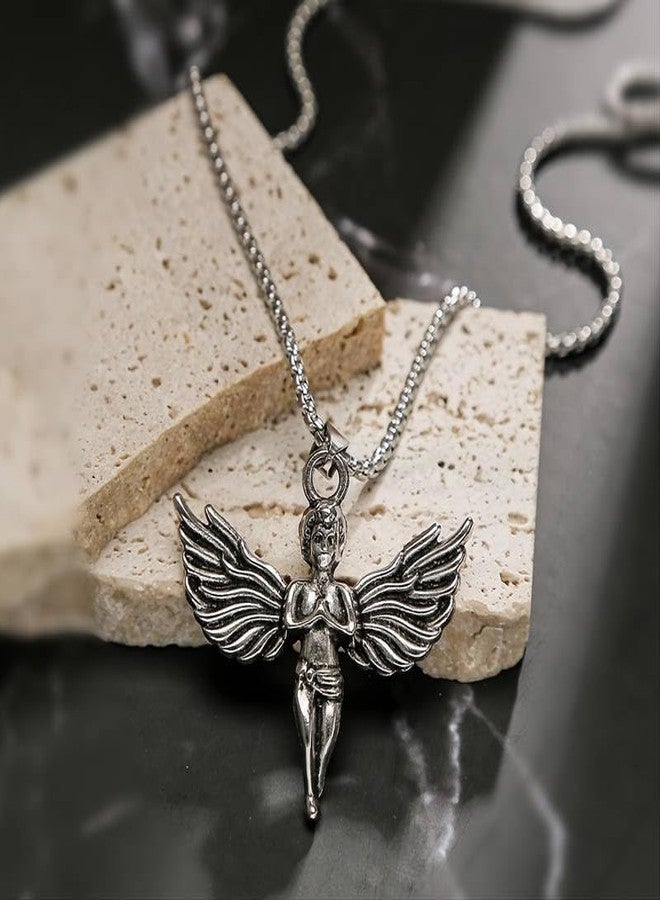 SECRET STASH Anti-Tarnish Greek Angel Neck Chain | Gifts for Men And Boys | Adjustable Stylish Pendant Necklace | Men's Jewelry | Man Fashion Accessories | Gift for Diwali, Christmas, Marriage, Birthday - Image 3