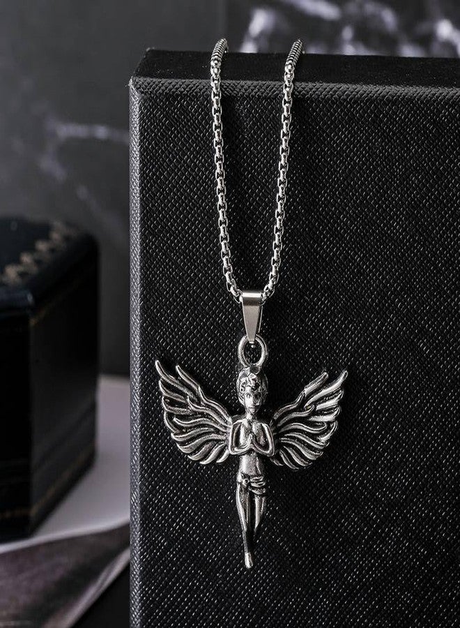 SECRET STASH Anti-Tarnish Greek Angel Neck Chain | Gifts for Men And Boys | Adjustable Stylish Pendant Necklace | Men's Jewelry | Man Fashion Accessories | Gift for Diwali, Christmas, Marriage, Birthday - Image 2