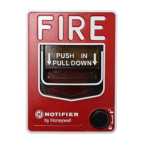 Notifier NBG12LX Fire Alarm Addressable Pull Station Key Lock Red - Image 1