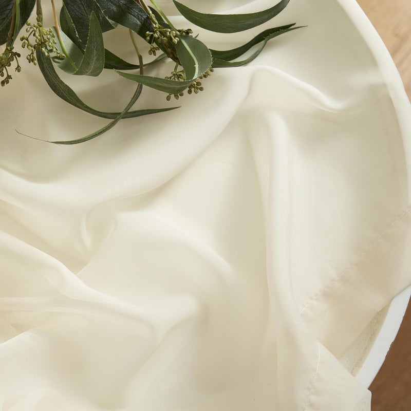 HLC.ME Champagne Beige Sheer Voile Window Treatment Rod Pocket Curtain Panels for Bedroom and Living Room (54 x 84 inches Long, Set of 2) - Image 5