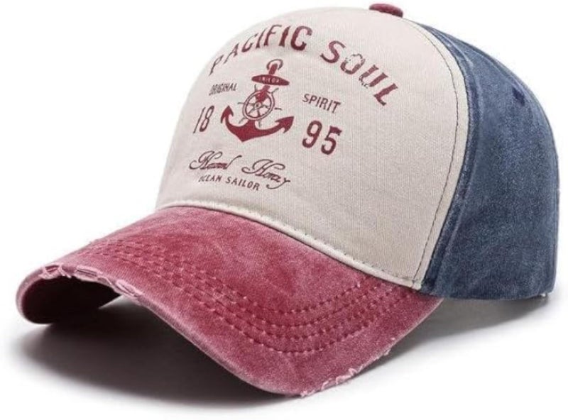Distinctive Vintage Style Cotton Cap - American Style Hat - Adjustable Size - Light and Comfortable - Vintage Cap in Multiple Colors