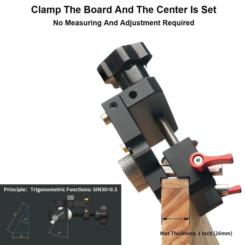 TOOLCOOL Self Centering Dowel Jig Kit Woodworking Doweling Jig Creates Edge Corner and Surface Joints with Drill Bits Steel Bushings Stop Collars for 6mm 8mm 10mm Dowel Pins - Image 4