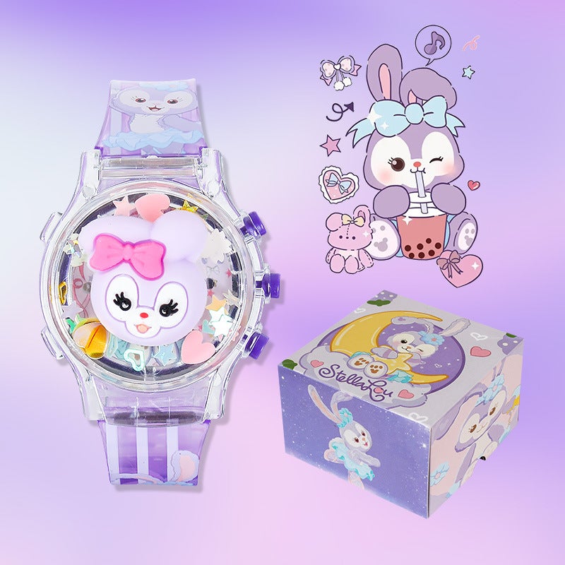 Rotating Musical Light-Up Kids Watch Belt style opp bag kuromi - Image 4