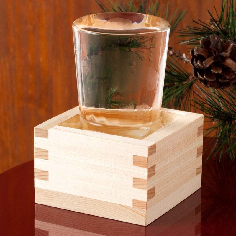 JapanBargain JapanBargain 2757, Wooden Sake Cups Masu Japanese Hinoki Wood Saki Cup Box Made in Japan, Plain, 4 ounce, Set of 2  - Image 4