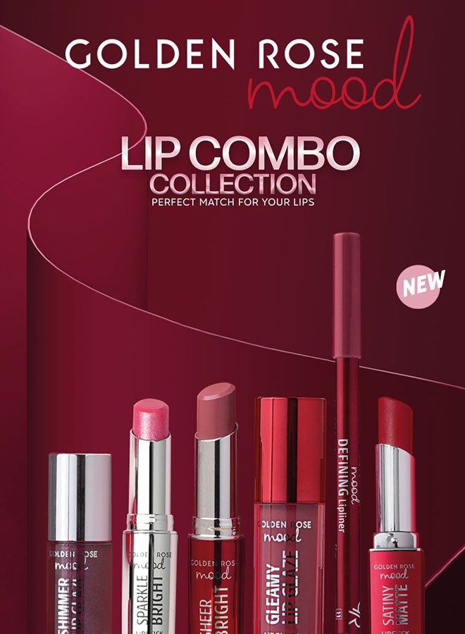Golden Rose Mood Shimmer Lip Glaze Lipgloss No:254 Berry Spark - Image 3