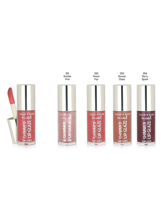 Golden Rose Mood Shimmer Lip Glaze Lipgloss No:254 Berry Spark - Image 4