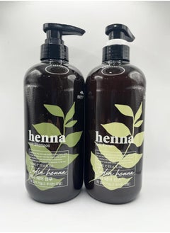 COSMOCOS Henna Hair Shampoo 700ml + Rinse 700ml - Strengthening, Nourishing, Repairing - Hair Care - Shampoo and Conditioner  - Image 2