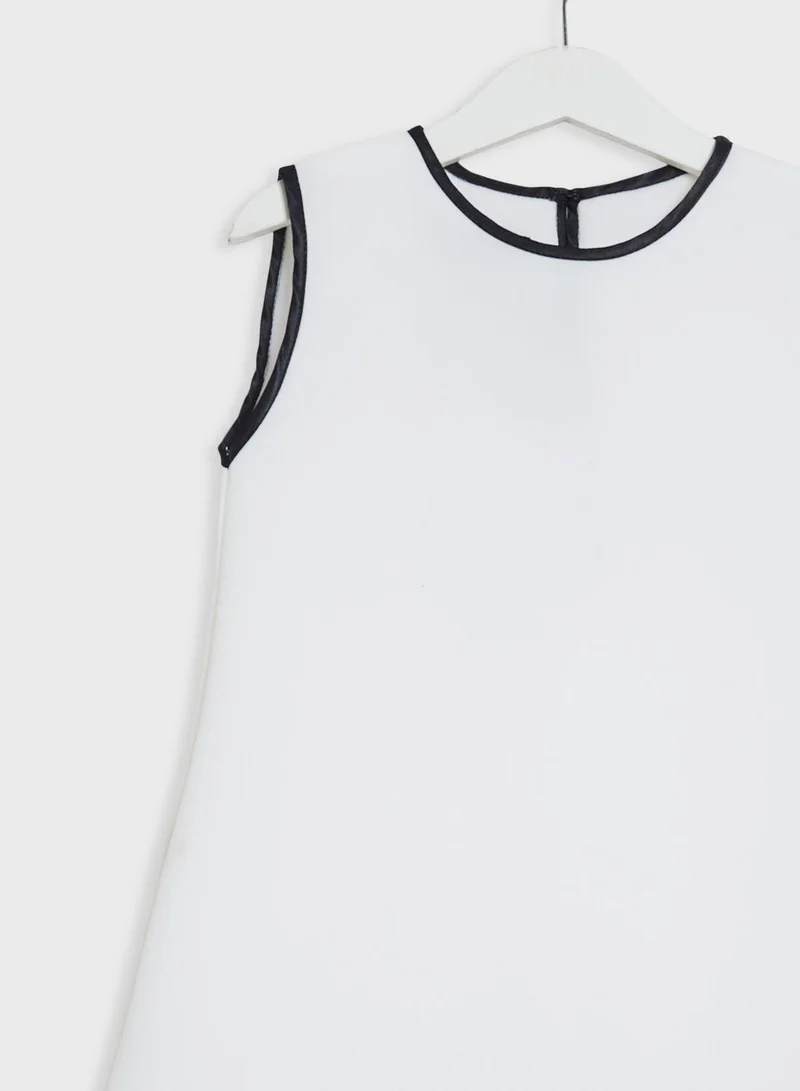 ليتل جولدن ابل Kids Little A Line Cut Sleeve Dress