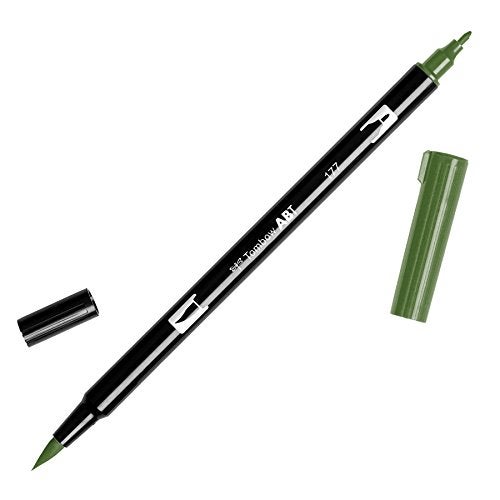 Tombow Dual Brush Pen Art Marker, 177 - Dark Jade, 1-Pack - Image 1