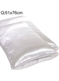 Silk Satin Pillowcase for Hair and Skin Queen - White Silk Pillowcase 2 Pack 76L x 51W CM (30x20 Inches) - Satin Pillow Cases Set of 2 with Envelope Closure (2pcs White) - pzsku/ZA3E62850CC45BE25B045Z/45/_/1734602548/43d50509-d11d-4112-9fb3-5c3a807a758e