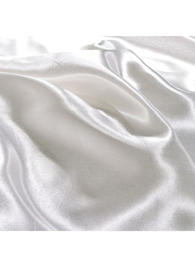 Y&D Silk Satin Pillowcase for Hair and Skin Queen - White Silk Pillowcase 2 Pack 76L x 51W CM (30x20 Inches) - Satin Pillow Cases Set of 2 with Envelope Closure (2pcs White)  - Image 4