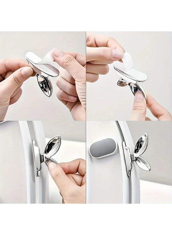 1pc Silvery Toilet Seat Lifter Avoid Touching Toilet Lid Handle - Image 4