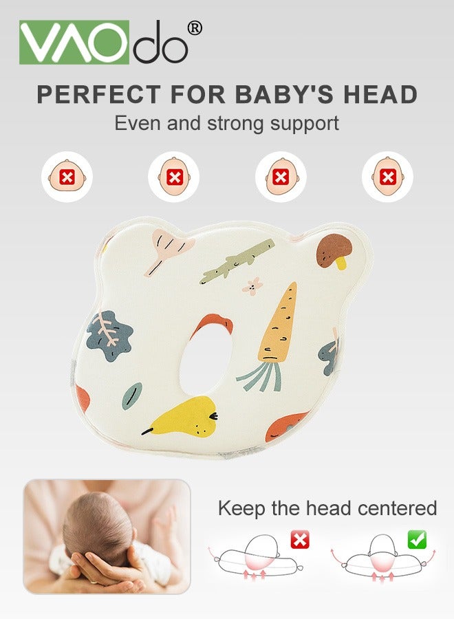 VAOdo Newborn Pillow Adjustable Baby Head Pillow Soft and Breathable Baby Pillows for Sleeping Ergonomic Design Pillowcase Shell Washable Children's Pillow - Image 5