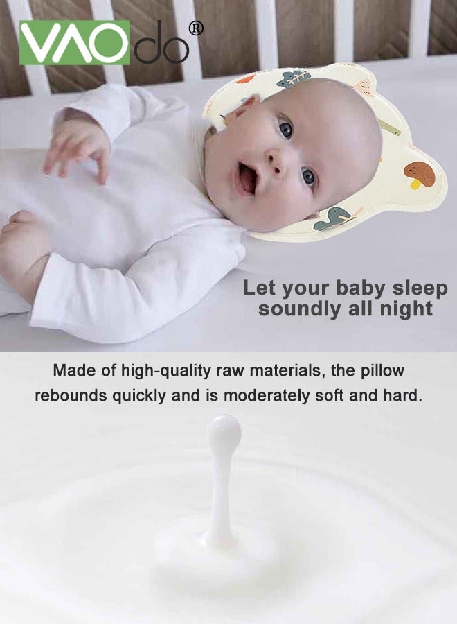VAOdo Newborn Pillow Adjustable Baby Head Pillow Soft and Breathable Baby Pillows for Sleeping Ergonomic Design Pillowcase Shell Washable Children's Pillow - Image 3