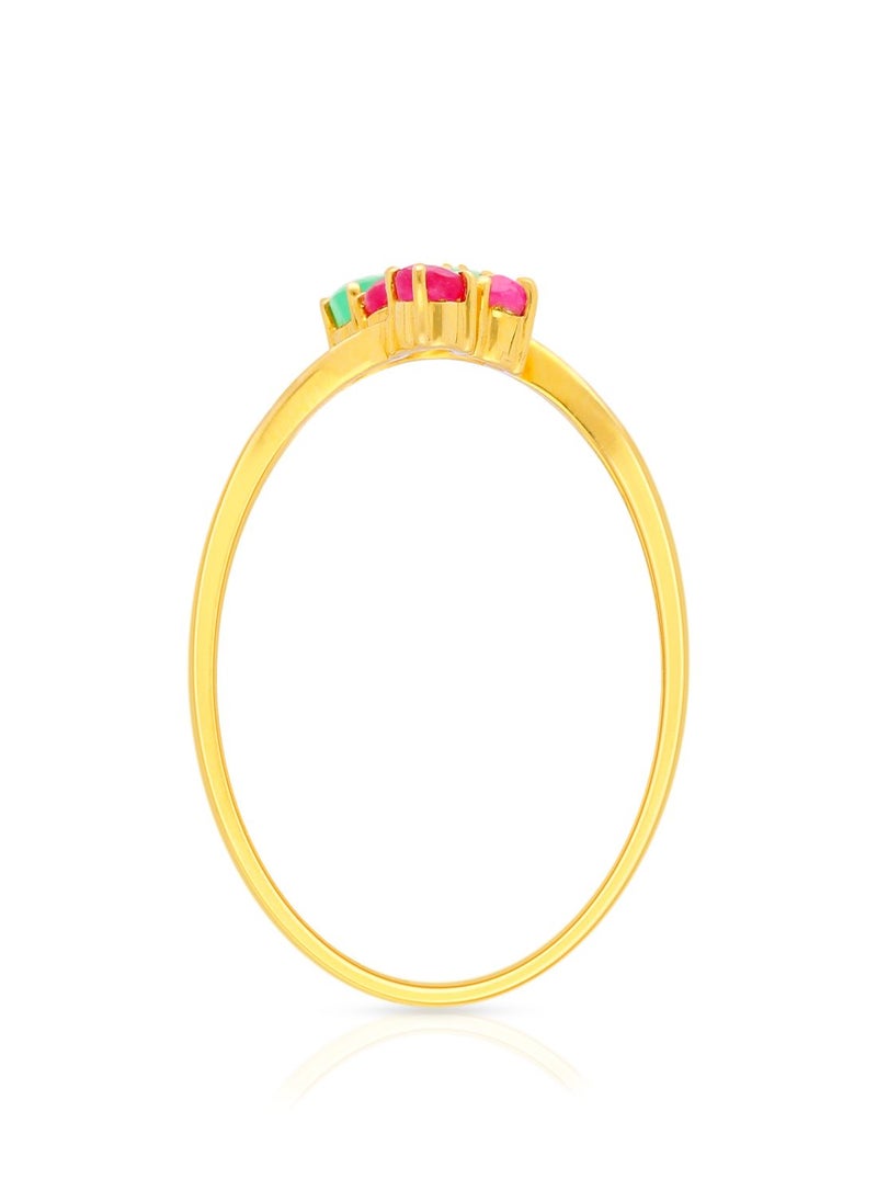 Malabar Gold and Diamonds 22 Carat 916 Purity Precia Gemstone Ring PNAFNC084RN1 for Women  - Image 3