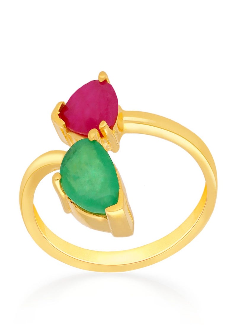 Malabar Gold and Diamonds 22 Carat 916 Purity Precia Gemstone Ring PNAFNC084RN1 for Women  - Image 1