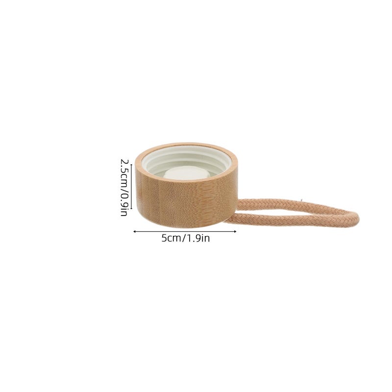 8Pcs Glass Bottle Caps with Sealed Solid Wood Lids and Rope Replacement Covers for Storage Jars - Image 3