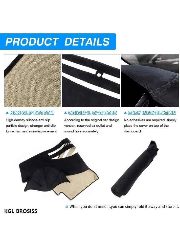 KGL BROSISS Dashboard cover compatible with Toyot a Hilux 2016 2017 2018 2019 2020 | Anti-slip and sun-protective dashboard mat (Hilux 2016-2020) - Image 2