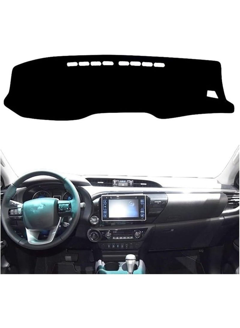 KGL BROSISS Dashboard cover compatible with Toyot a Hilux 2016 2017 2018 2019 2020 | Anti-slip and sun-protective dashboard mat (Hilux 2016-2020) - Image 1