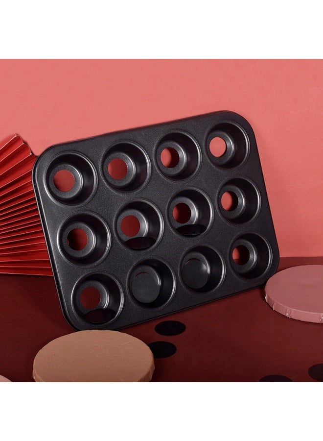 Nonstick 12 Cavity Muffin Baking Pan With Movable Base Home DIY Bakeware Cupcake Tin Tray Bake Supply Accessories - Image 2