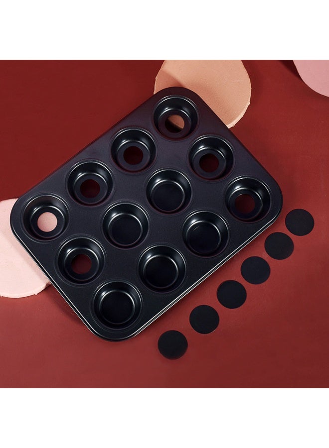 Nonstick 12 Cavity Muffin Baking Pan With Movable Base Home DIY Bakeware Cupcake Tin Tray Bake Supply Accessories - Image 4