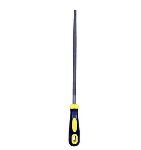 Jon Bhandari Tools 8 inch Round File with PVC Handle | Coarse Cut Hand File for Metal, Wood, DIY & General Purpose Use - Image 1