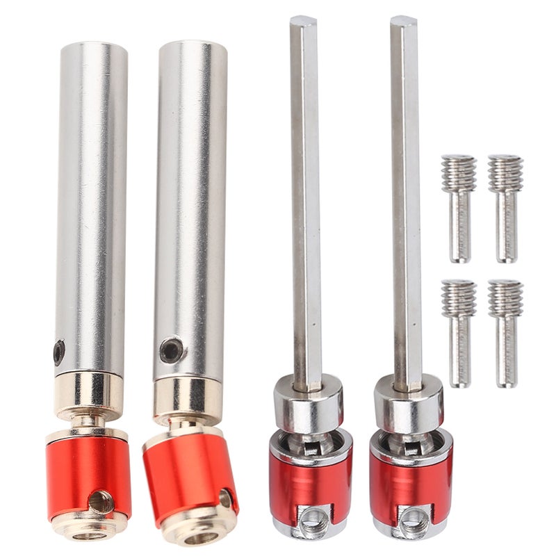 2 Set Metal Transmission Drive Shaft Upgrade Parts Fit for Axial SCX10 D90 1/10 RC CarSilver Red - Image 1