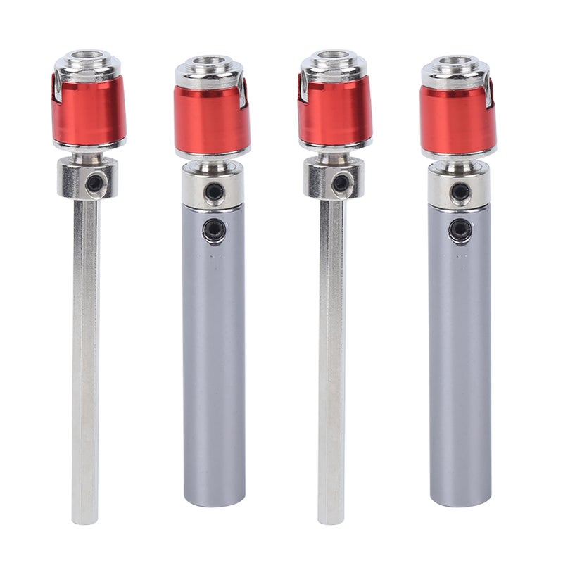 2 Set Metal Transmission Drive Shaft Upgrade Parts Fit for Axial SCX10 D90 1/10 RC CarSilver Red - Image 4