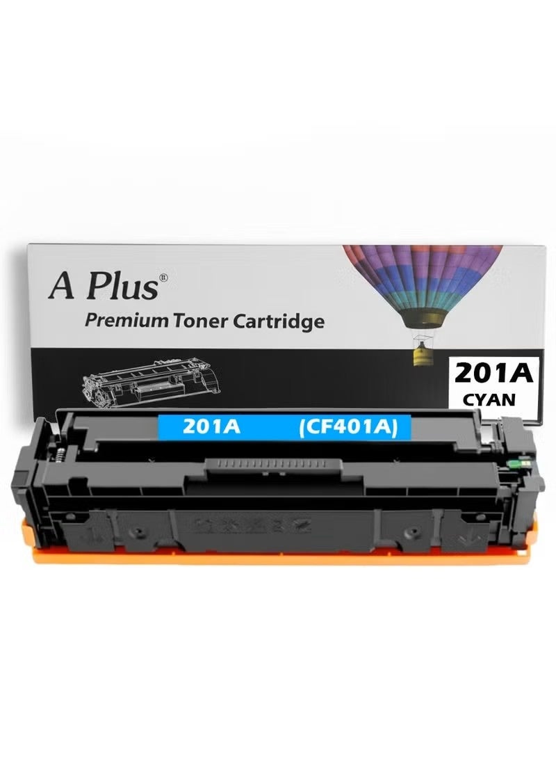 APlus 201A Compatible Toner CF401A Cyan for Color LaserJet Pro M252dw, M252n, MFP M277n, M277dw, M277c6, M274n - Image 1