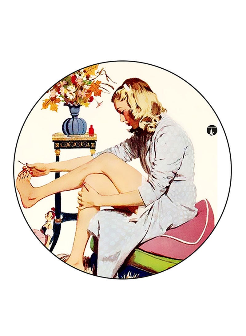 RKN Vintage Art Printed Fridge Magnet  Multicolour - Image 1
