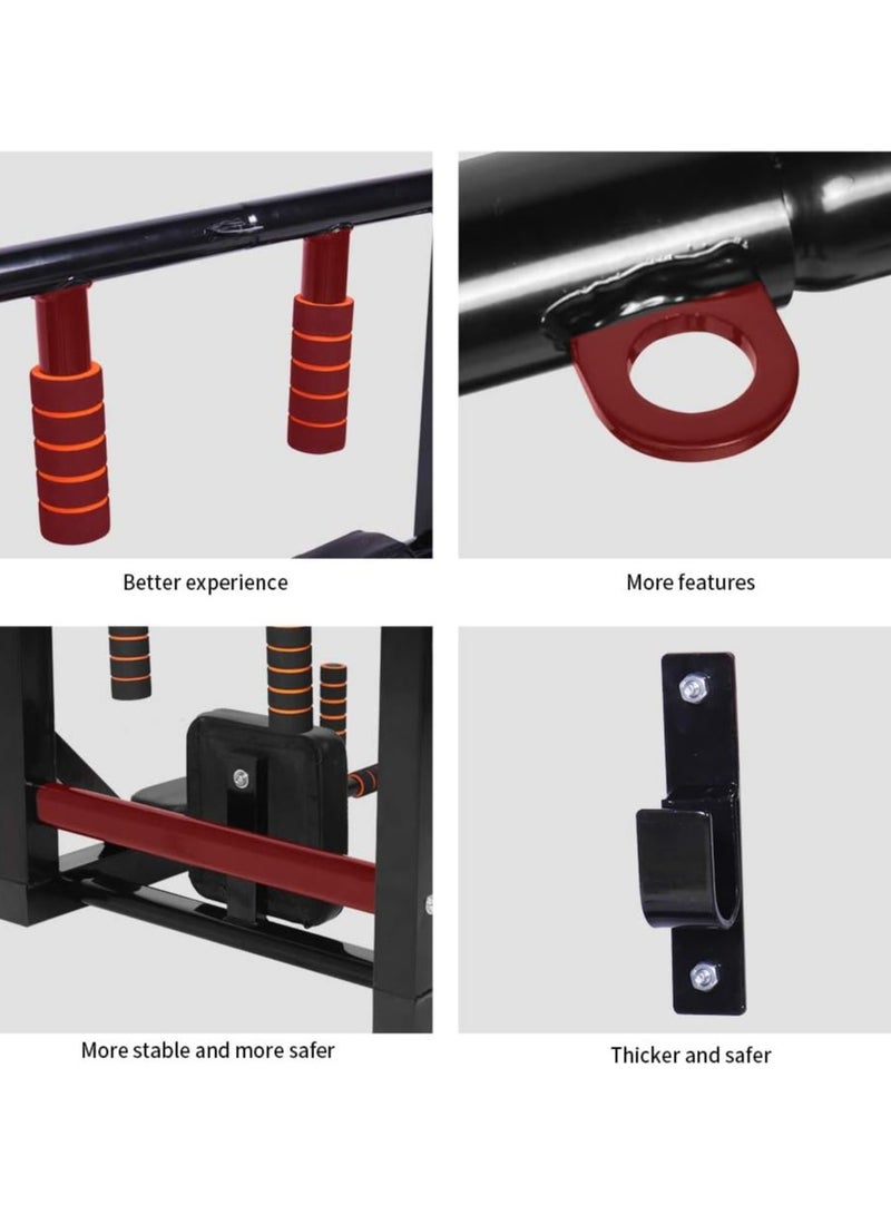 شريط شدّ مُثبّت على الحائط مُتعدد الإمساك لتدريب القوّة الكامل للجسم وشريط دفع، طقم برج القوة يدعم 440 رطلاً - Image 4