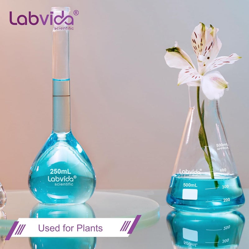Labvida 6pcs of Narrow Mouth Glass Erlenmeyer Flasks, Vol.100ml, 3.3 Borocilicate with Printed Graduation, LVC009 - Image 5