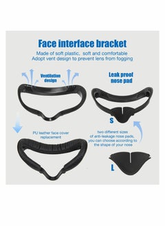 Y&D Comfortable and Stretchy VR Facial Vent Soft Interface Bracket with Anti-Leakage Light PU Leather Foam Face Replacement Pads Custom Comfort 6-in-1 Accessories for Oculus Quest 2  - Image 3