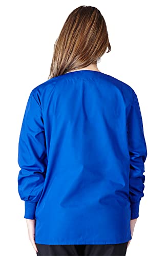 Natural Uniforms Warm Up Scrub Jacket-Dark Royal Blue-Large - Image 2