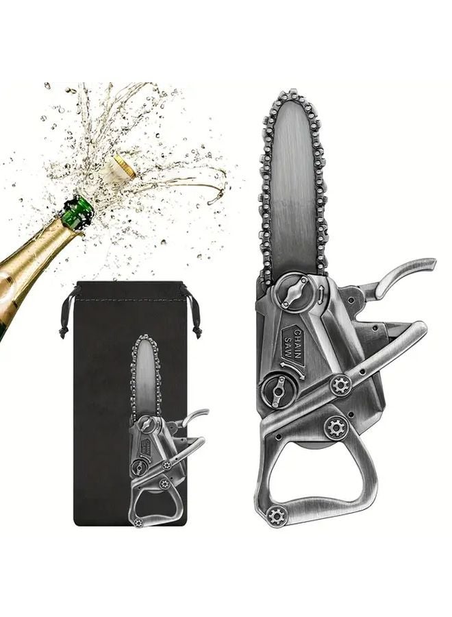 مسدس اللون سبيكة الزنك الثقيلة فتاحة الزجاجة يدويًا كرنك منشار السلسلة أداة لتجهيزات البقاء في التخييم - Image 1