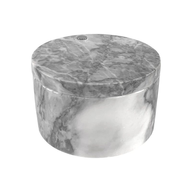 Fox Run White Marble Double Salt Cellar, 4â€ x 4â€ x 2.5â€ - Image 3