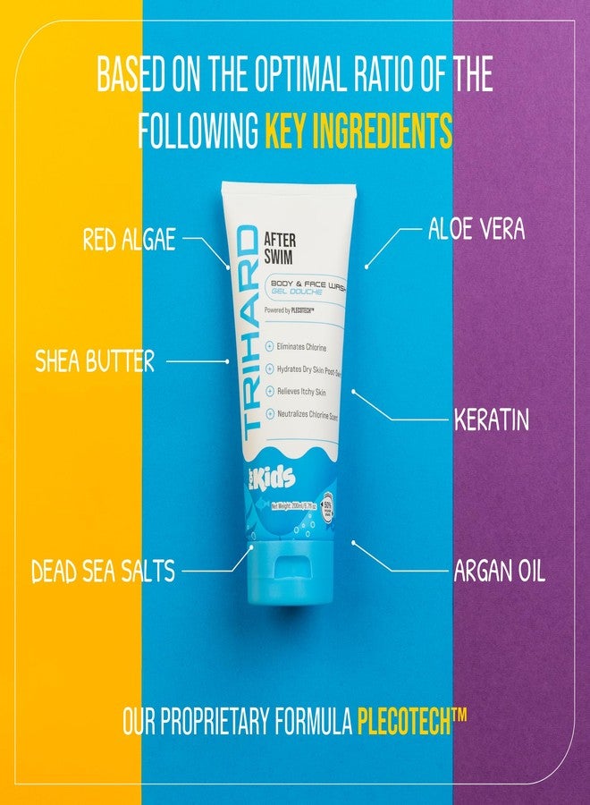 TRIHARD Kids Swim Body and Face Wash | Derma-Approved Tear-Free Chlorine Removal | Gentle, Clean, Vegan Daily Cleanser - Image 3