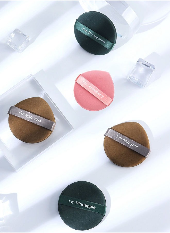 Generic - 3 Pack Powder Puff Face Round Teardrop Air Cushion Makeup Puff Soft Beauty Sponge Foundation Blender Mixing Puff Powder Wet & Dry Makeup Tools - Image 1