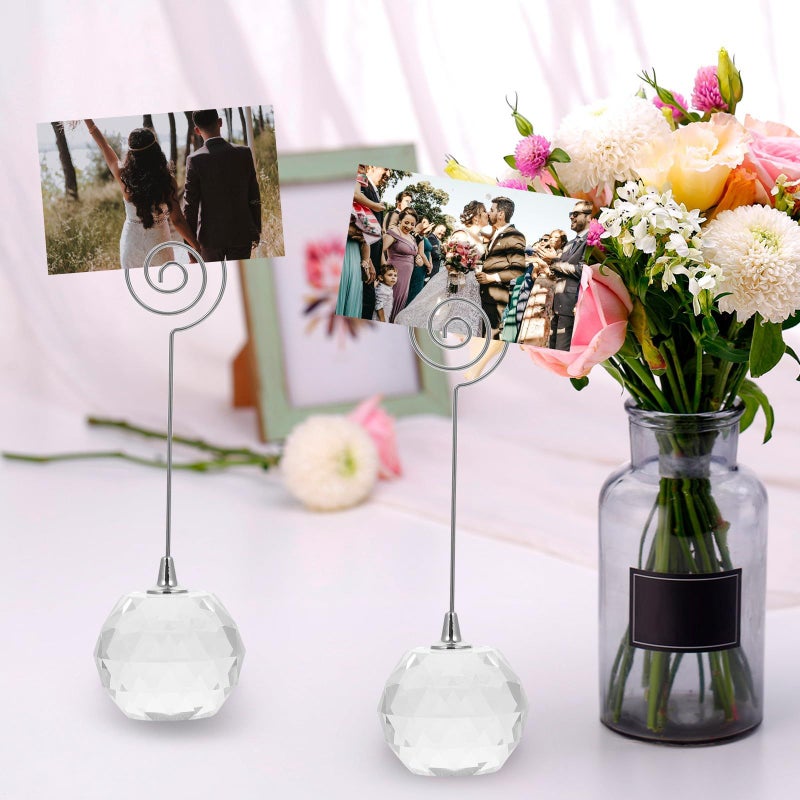 Clear Acrylic Wedding Card Holder with Ring and Photo Stand for Table Display - Image 5