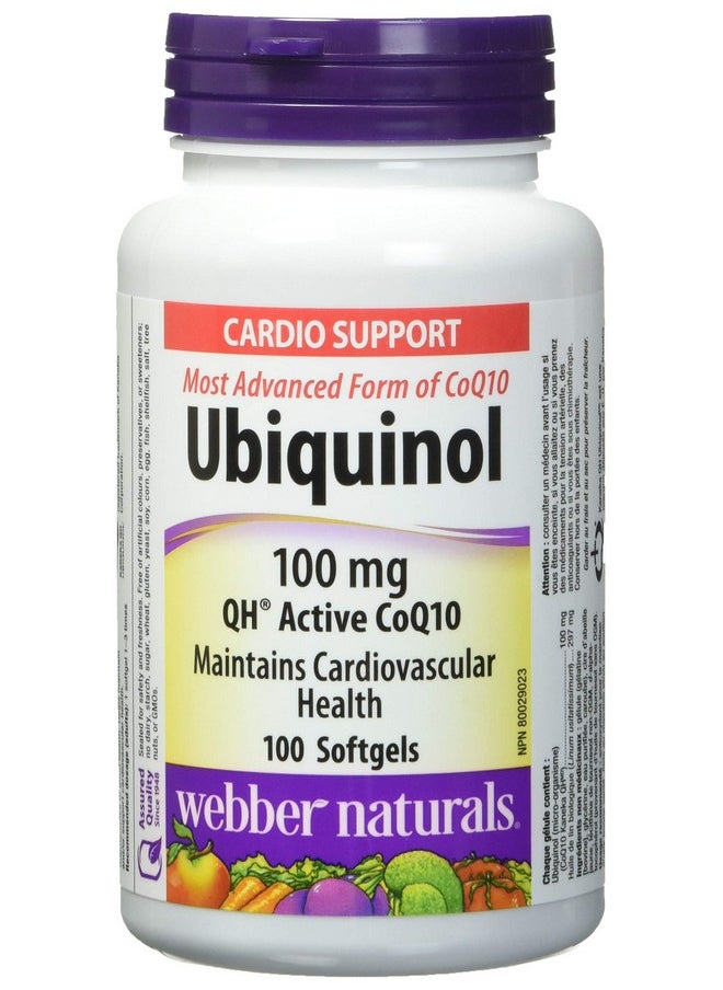 Webber naturals Ubiquinol 100Mg Qh Active Coq10 100 Softgels  - Image 1