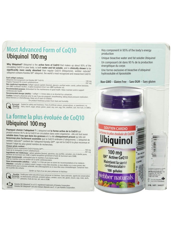 Webber naturals Ubiquinol 100Mg Qh Active Coq10 100 Softgels  - Image 4