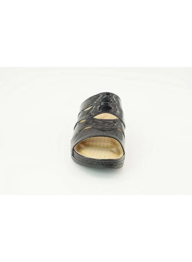 Zayna Black 221-3164 Zayna Ladies Low Heel Slides 2608-16 Black for Women | Best Price UAE
